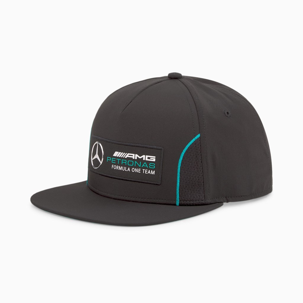 Puma Mercedes F1 Flade Brim Hat Herre Sort | 795480BRS