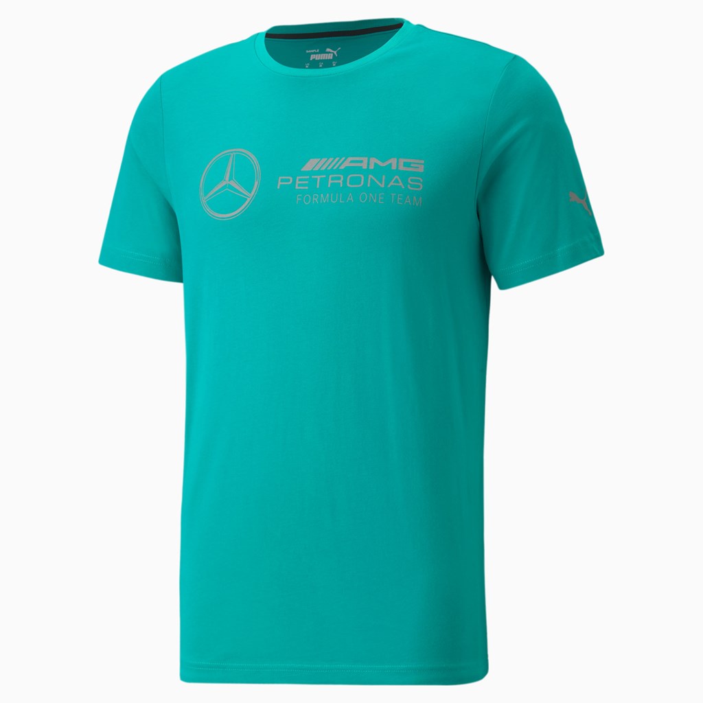 Puma Mercedes F1 Logo Løbe T-shirt Herre Grøn | 605719UTJ