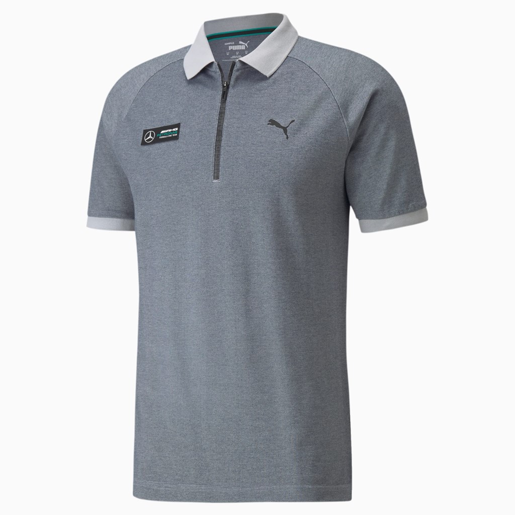 Puma Mercedes F1 Two-Tone Polo Shirt Herre Sølv | 497058KGL