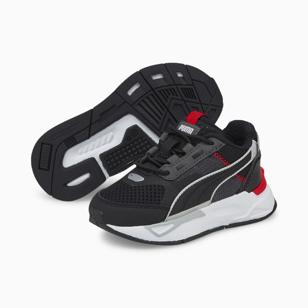 Puma Mirage Sports Tech Toddler Sneakers Drenge Sort Mørkerød | 843516OXQ