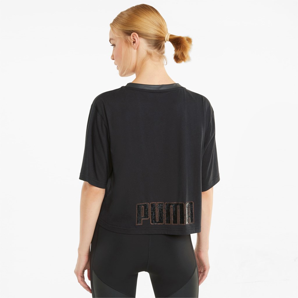 Puma Moto Trænings Løbe T-shirt Dame Sort | 682945SPK