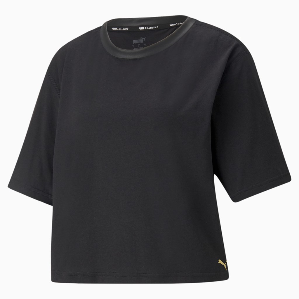 Puma Moto Trænings Løbe T-shirt Dame Sort | 682945SPK