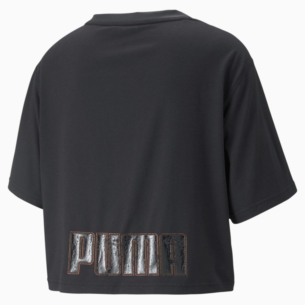 Puma Moto Trænings Løbe T-shirt Dame Sort | 682945SPK