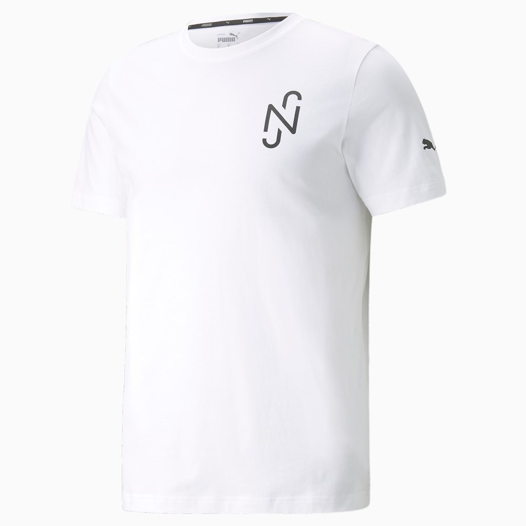 Puma Neymar Jr Soccer Løbe T-shirt Herre Hvide | 760581MIZ