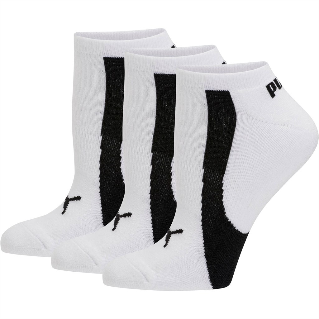 Puma No Show Socks [3 Pack] Sokker Dame Hvide Sort | YQ3217496