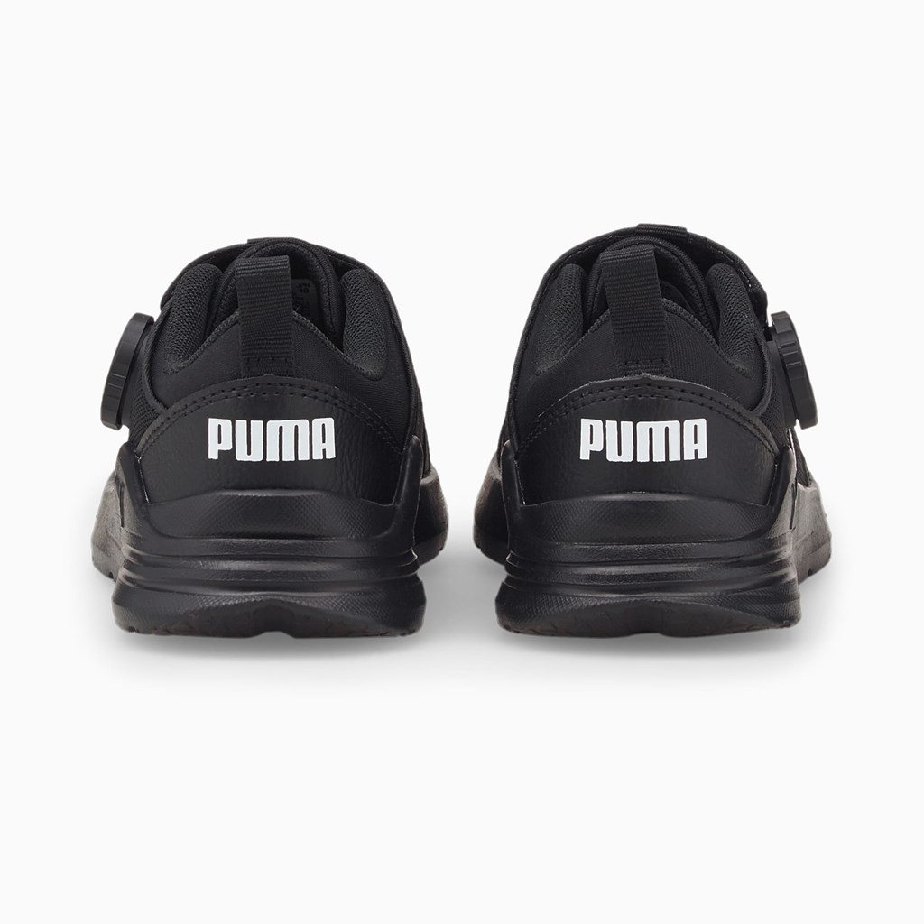 Puma PUMA Wired Run Disc Little Sneakers Drenge Sort Hvide | 618709LFI