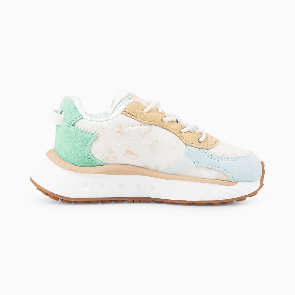 Puma PUMA x Animal Crossing™: New Horizons Wild Rider Toddler Sneakers Pige Lysehvide | 381640JUO