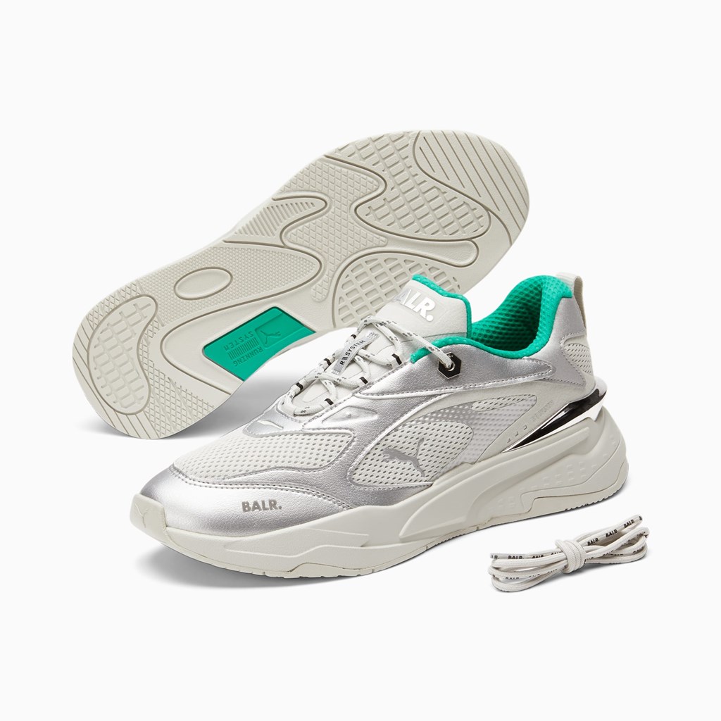 Puma PUMA x BALR. RS-Fast Sneakers Herre Sølv Hvide Sort Grøn | CZ2058631