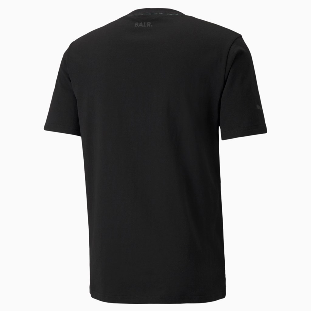 Puma PUMA x BALR. Soccer Løbe T-shirt Herre Sort | 713860TFG