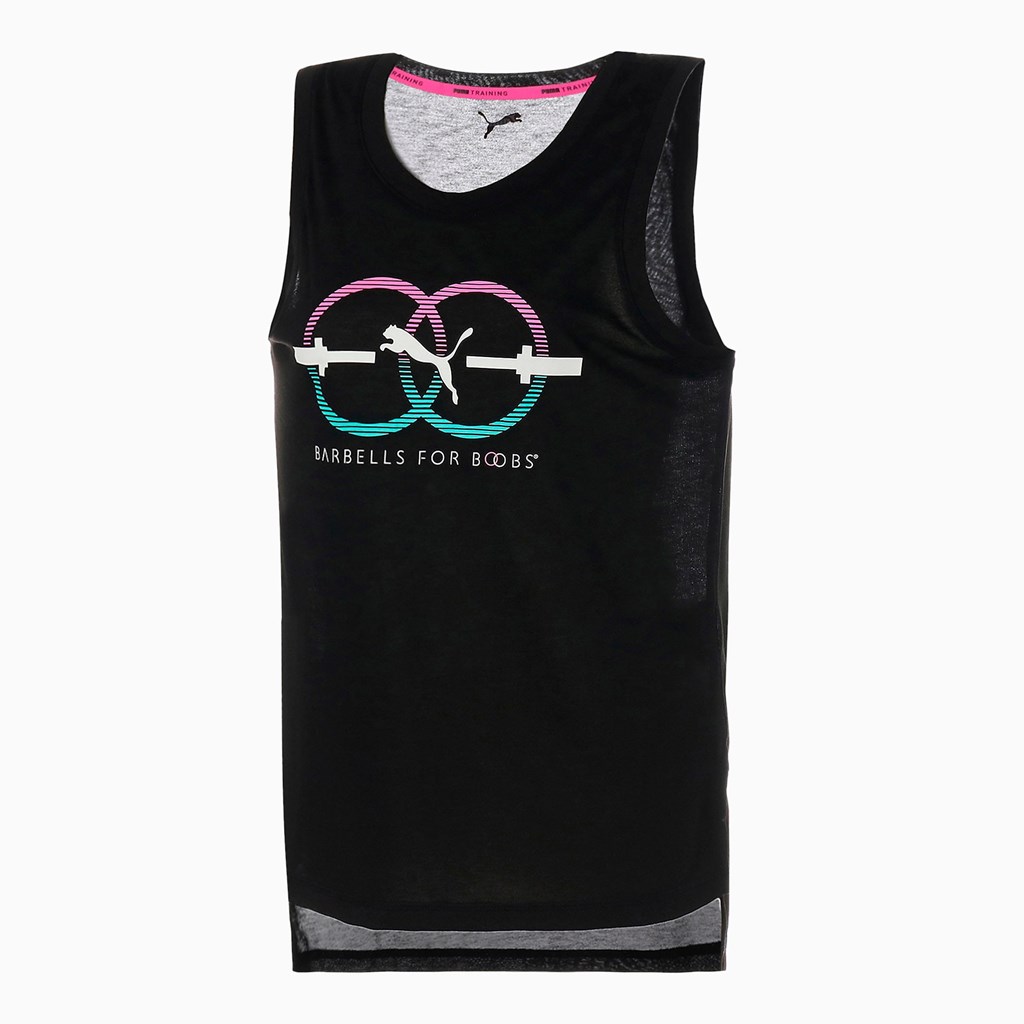 Puma PUMA x BARBELLS FOR BOOBS Muscle Trænings Tank Tops Dame Sort | QB4156732