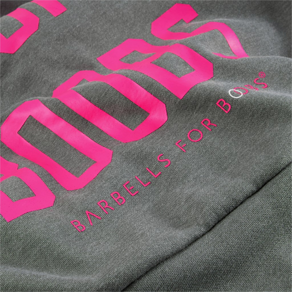 Puma PUMA x BARBELLS FOR BOOBS Zip Front Trænings Hættetrøje Dame Medium Gray Heather | 316804RKP