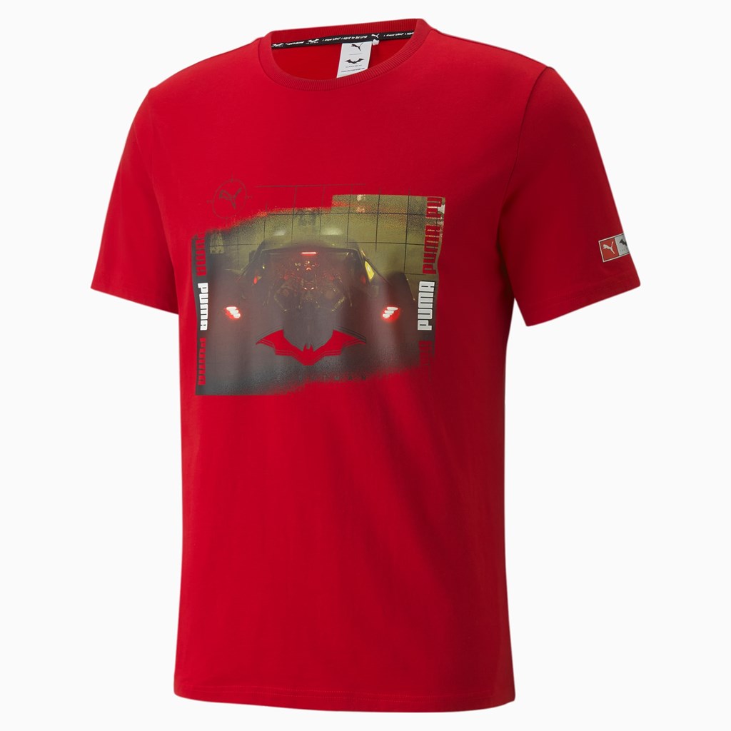 Puma PUMA x BATMAN Graphic Løbe T-shirt Herre Barbados Cherry | 840916LWZ