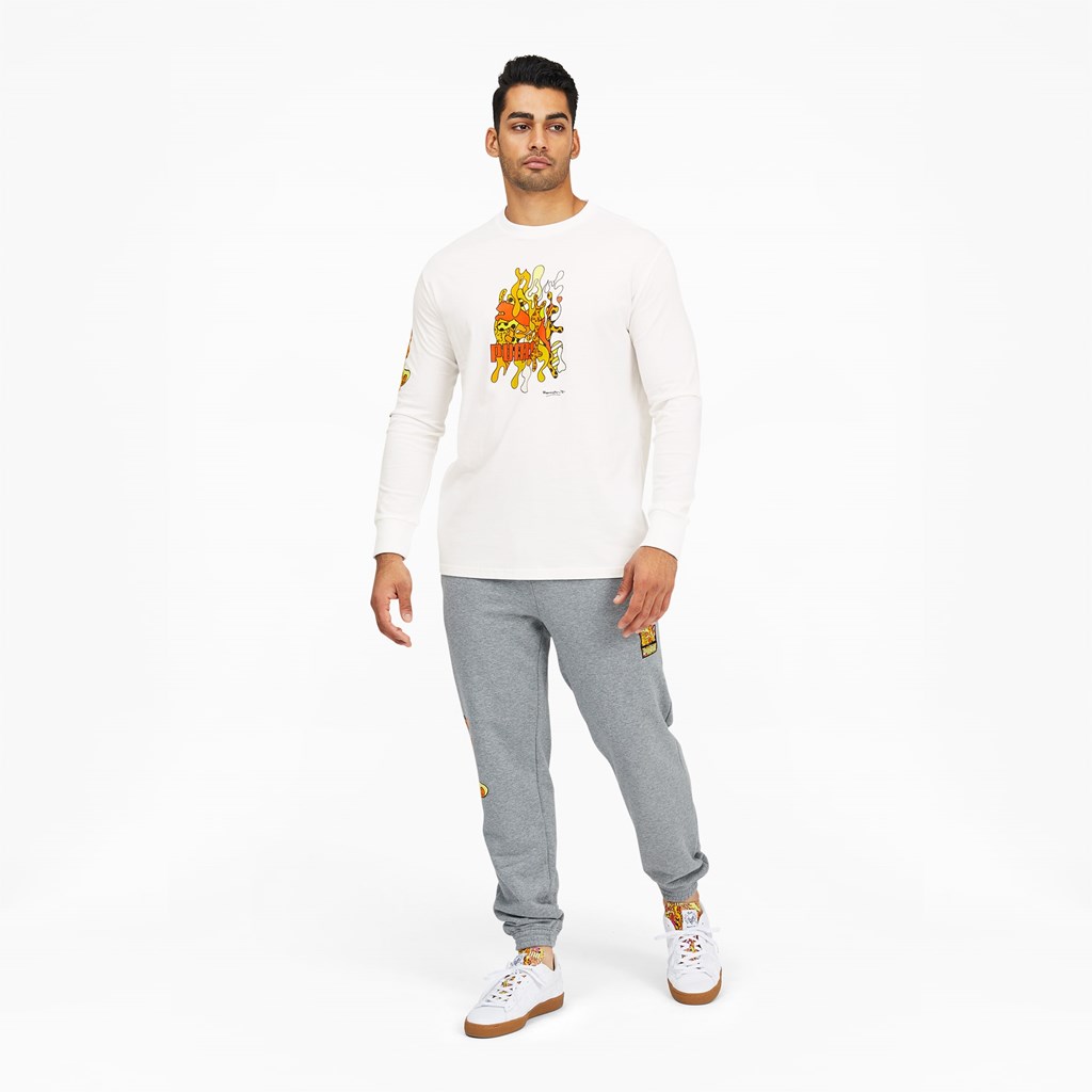 Puma PUMA x BRITTO Long Sleeve Løbe T-shirt Herre Hvide | 283059MCG