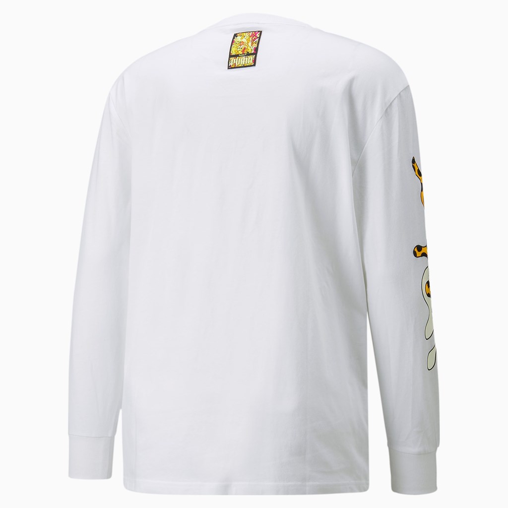 Puma PUMA x BRITTO Long Sleeve Løbe T-shirt Herre Hvide | 283059MCG