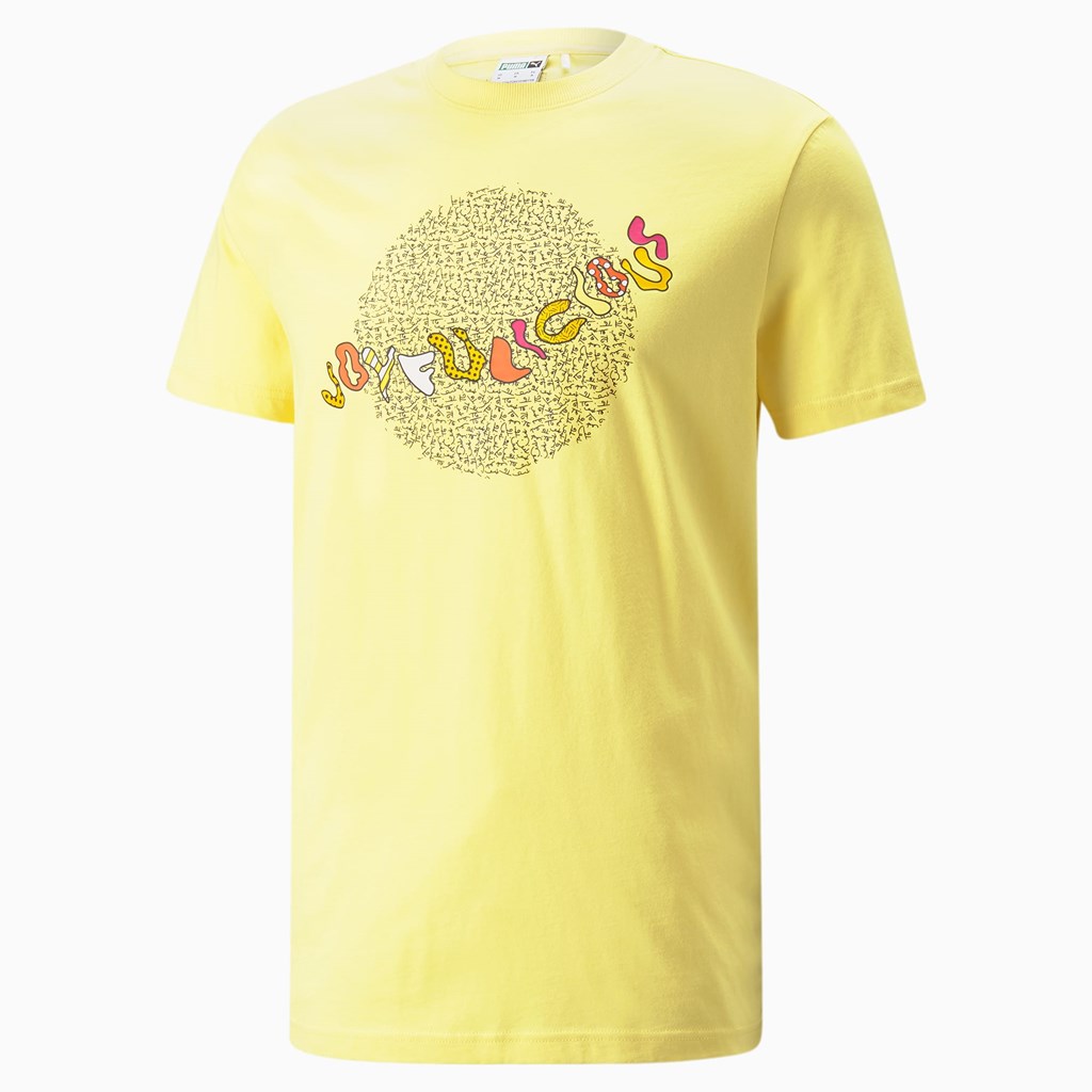 Puma PUMA x BRITTO Løbe T-shirt Herre Limelight | 810736XVW