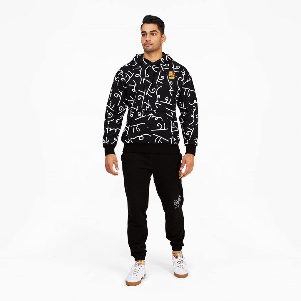 Puma PUMA x BRITTO Printed Hættetrøje Herre Sort Hvide | 417260FAV