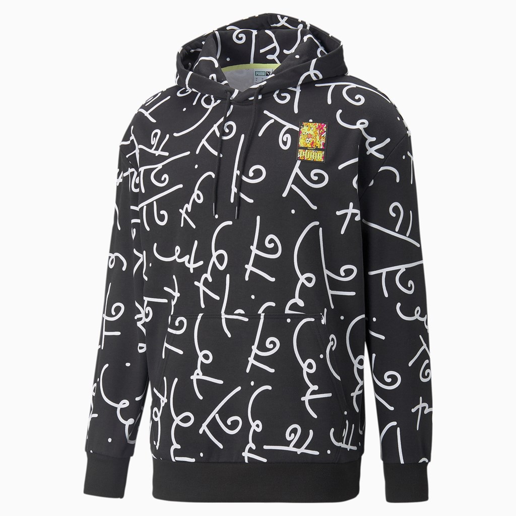 Puma PUMA x BRITTO Printed Hættetrøje Herre Sort Hvide | 417260FAV