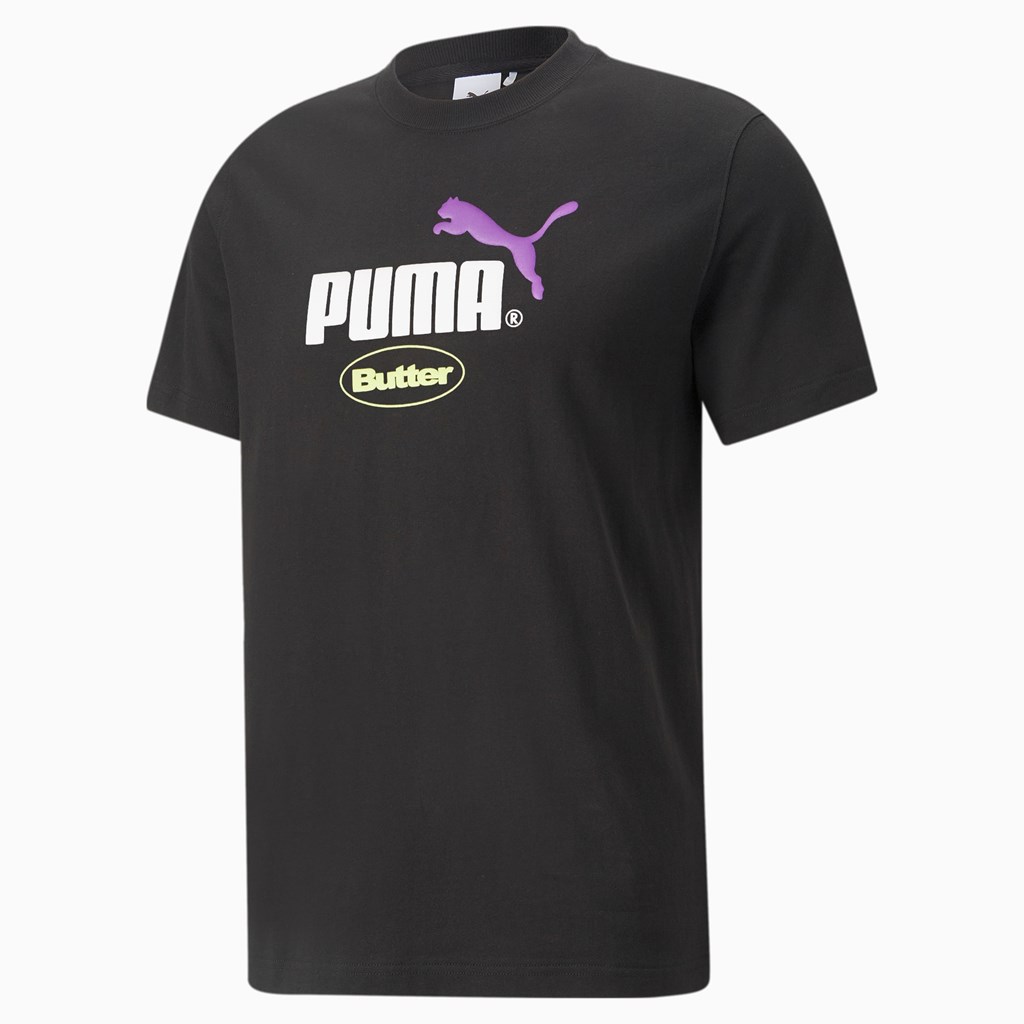 Puma PUMA x BUTTER GOODS Graphic Løbe T-shirt Herre Sort Grøn | 397084KTH