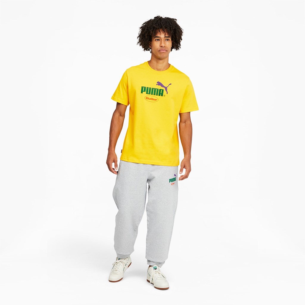 Puma PUMA x BUTTER GOODS Graphic Løbe T-shirt Herre Maize | 635028IXA