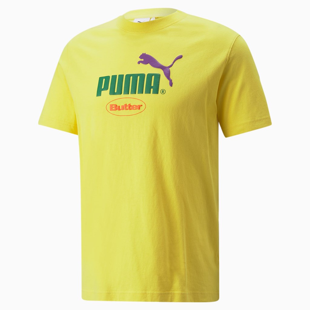 Puma PUMA x BUTTER GOODS Graphic Løbe T-shirt Herre Maize | 635028IXA