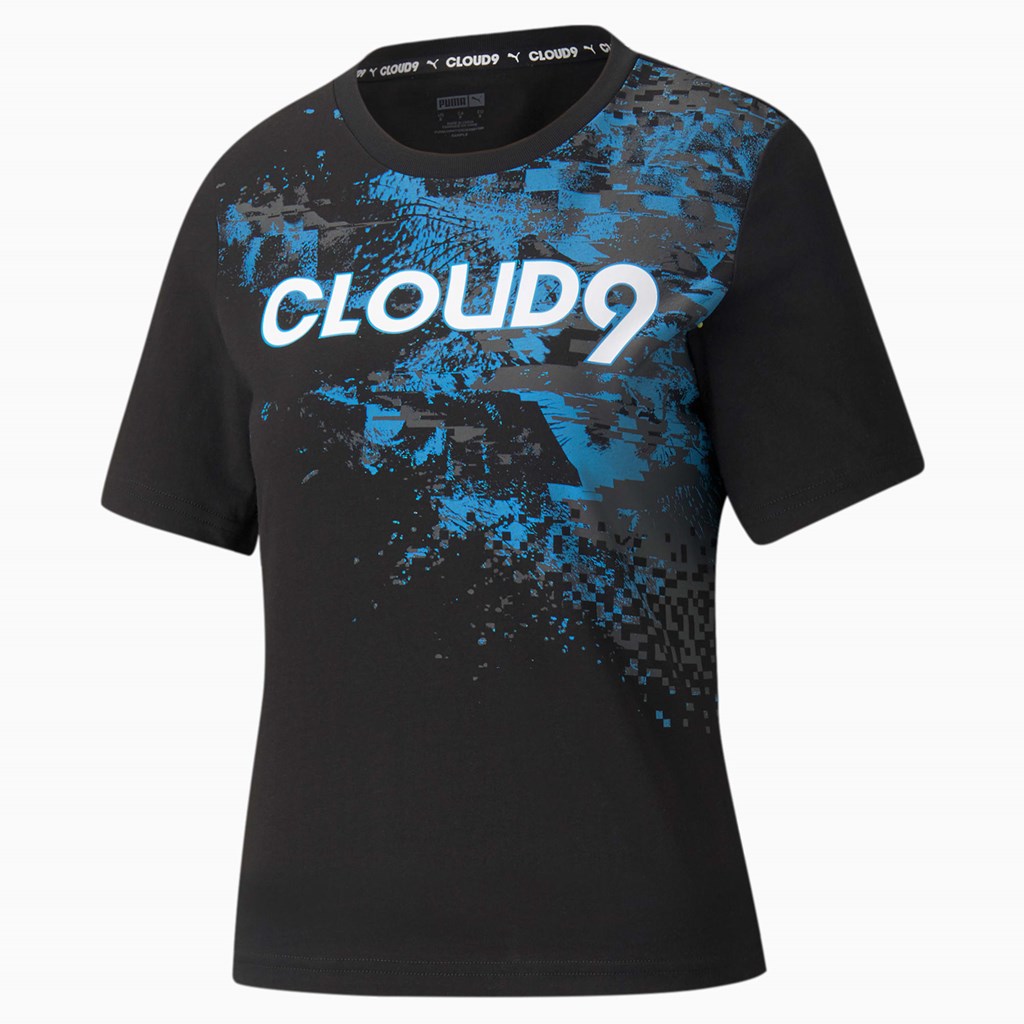 Puma PUMA x CLOUD9 Graphic Esports Løbe T-shirt Dame Sort | 519803OTB