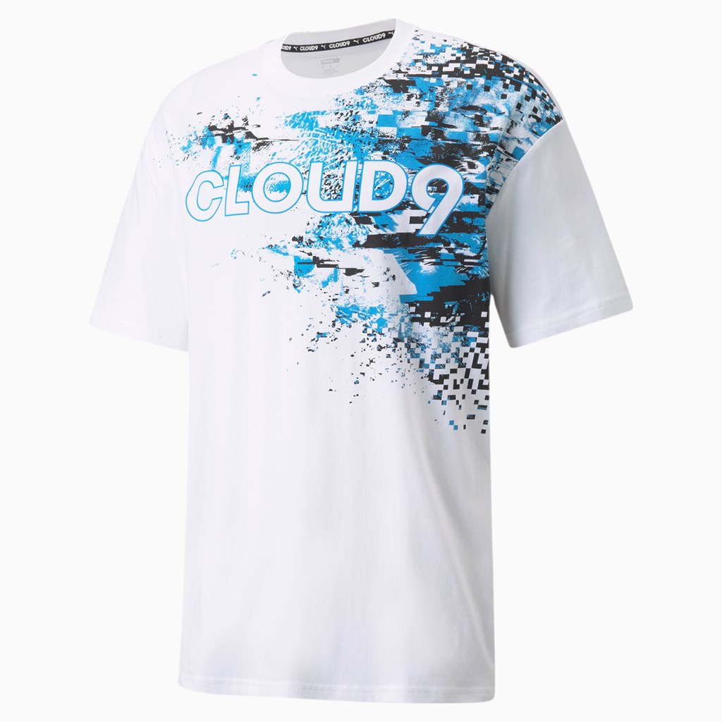 Puma PUMA x CLOUD9 Graphic Esports Løbe T-shirt Herre Hvide | 541673BZQ