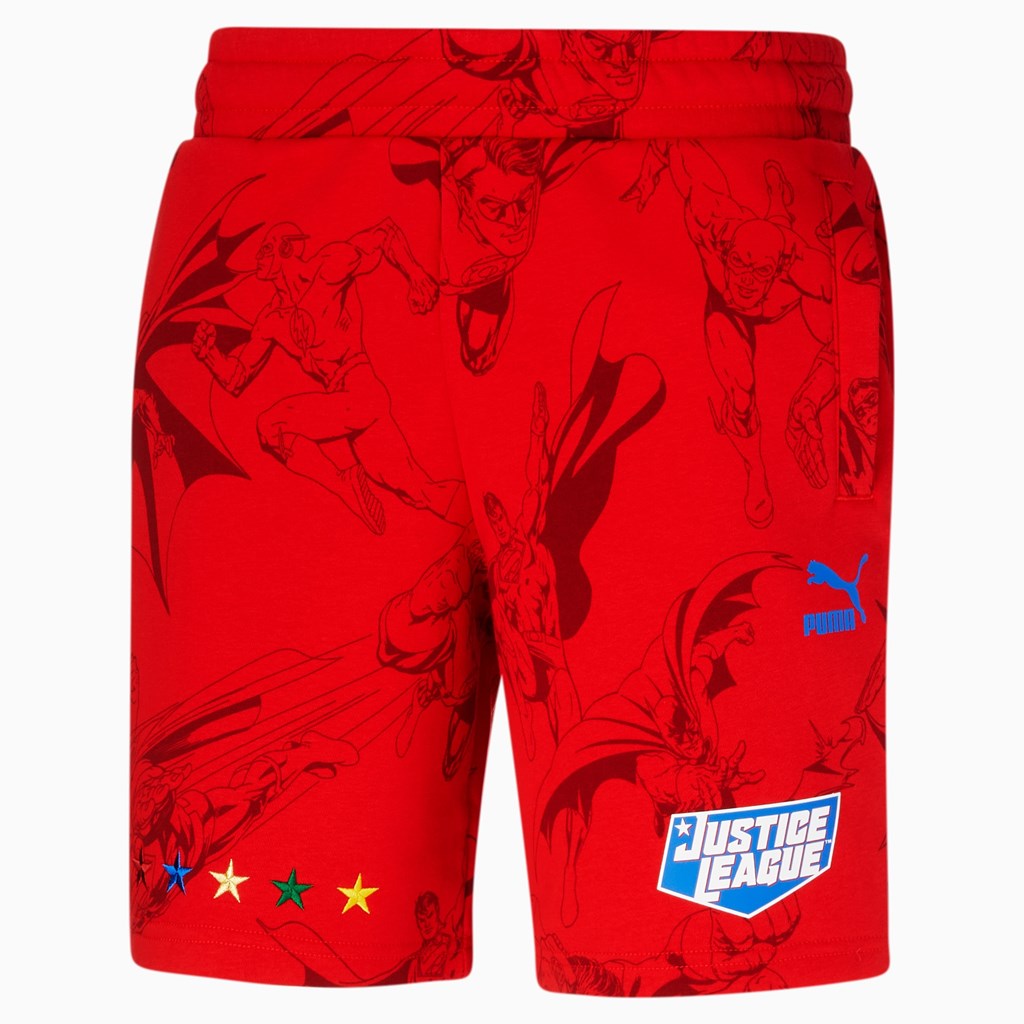 Puma PUMA x DC Justice League AOP Shorts Herre Rød | 328709ILE