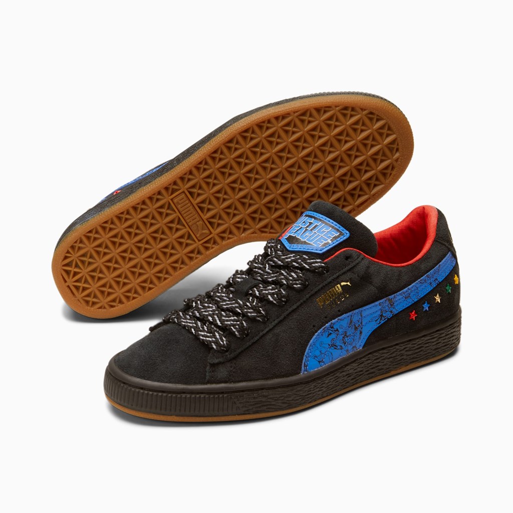 Puma PUMA x DC Justice League Suede JR Sneakers Drenge Sort | 870145LBQ