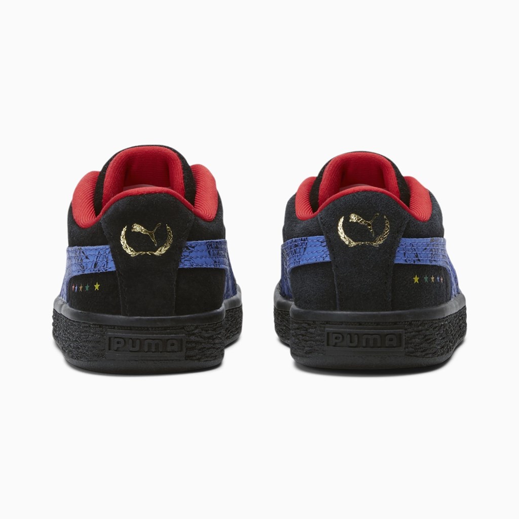 Puma PUMA x DC Justice League Suede Toddler Sneakers Drenge Sort | 371896JBS