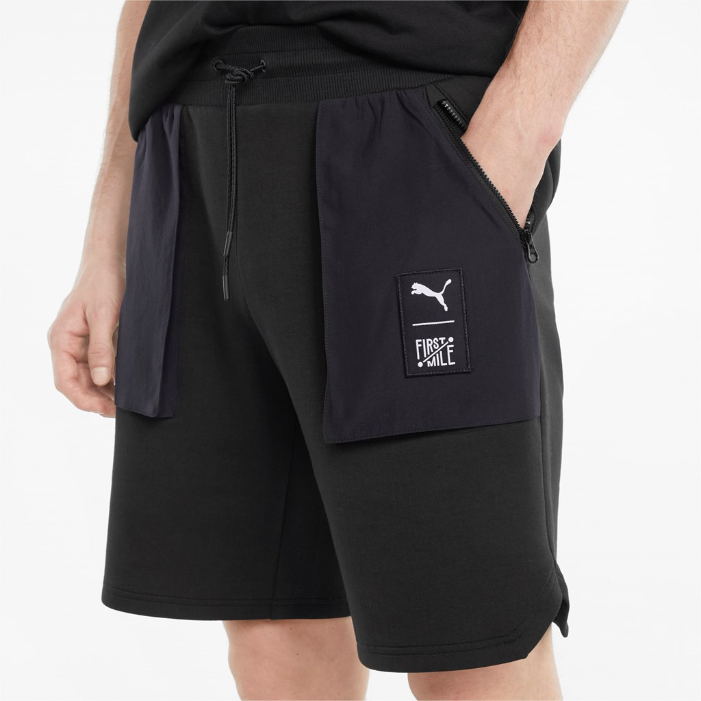 Puma PUMA x FIRST MILE Double Knit Cargo Shorts Herre Sort | 803697TQR