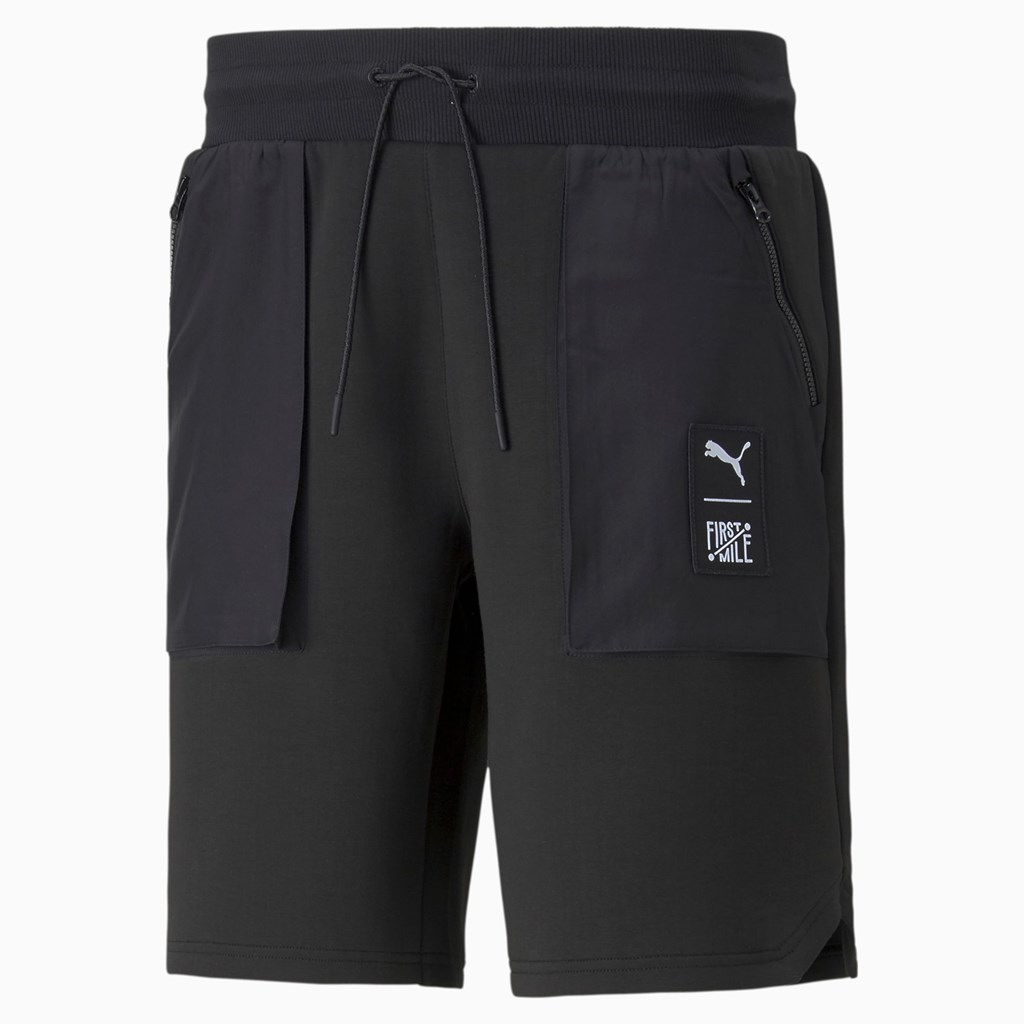 Puma PUMA x FIRST MILE Double Knit Cargo Shorts Herre Sort | 803697TQR