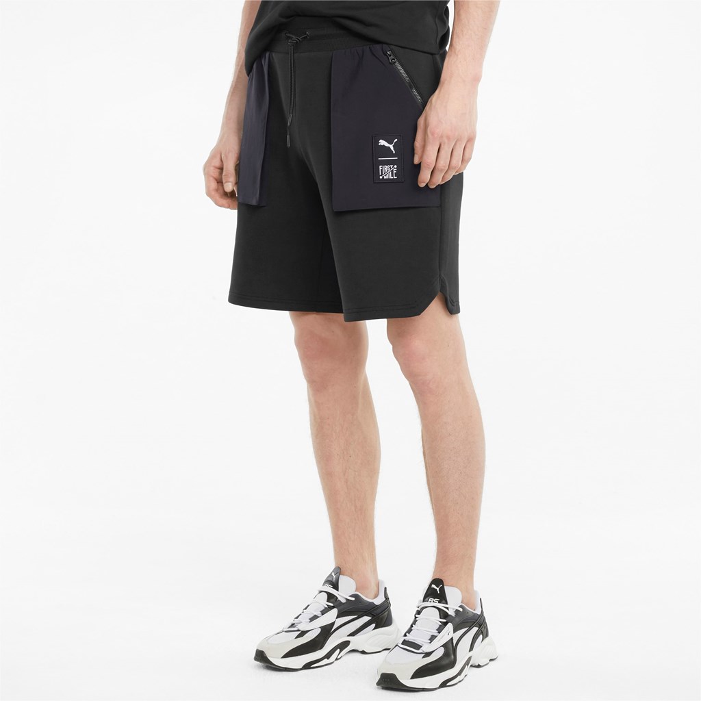 Puma PUMA x FIRST MILE Double Knit Cargo Shorts Herre Sort | 803697TQR