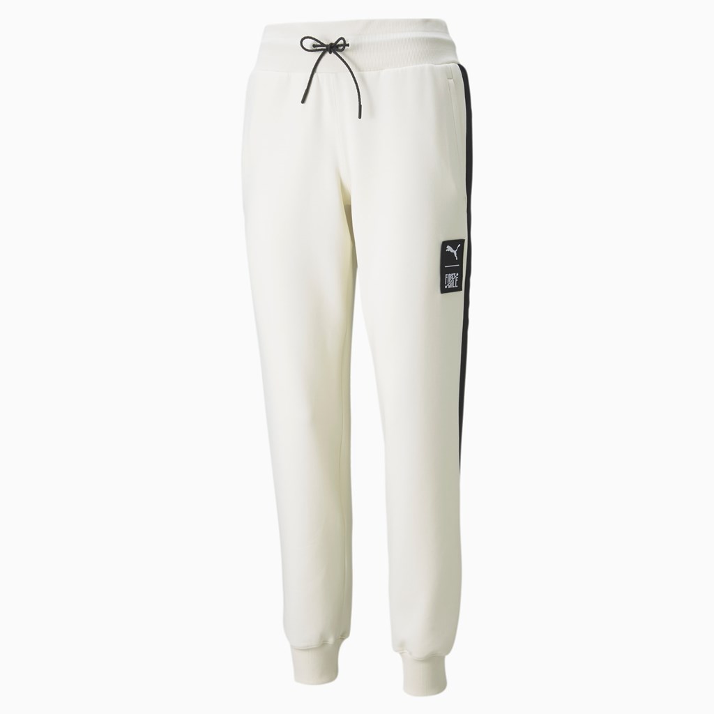 Puma PUMA x FIRST MILE Double Knit Joggers Dame Ivory Glow | 372915MVJ