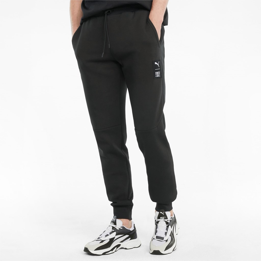 Puma PUMA x FIRST MILE Double Knit Joggers Herre Sort | 839426EQD