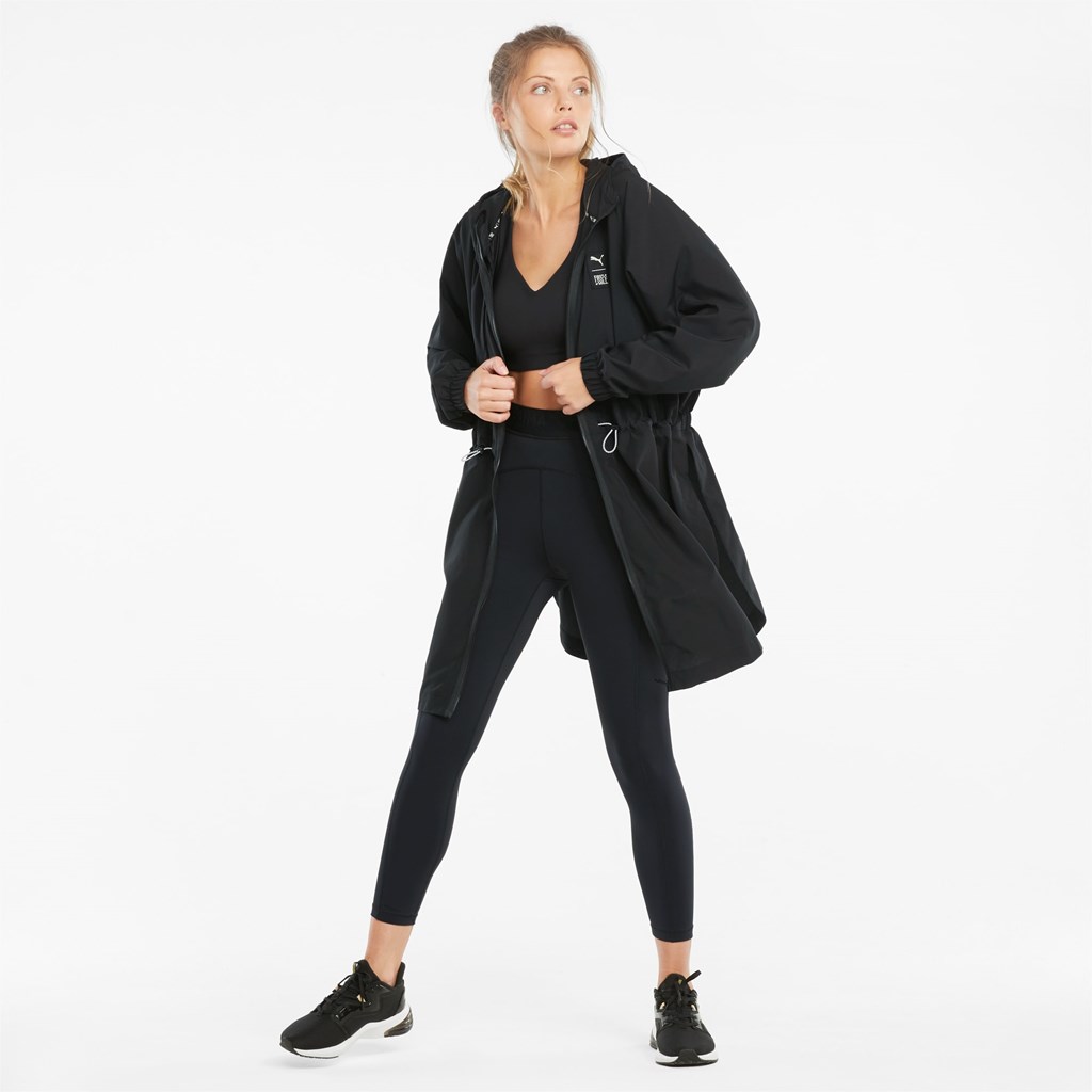 Puma PUMA x FIRST MILE Full-Zip Trænings Poncho Dame Sort | 670829GHX