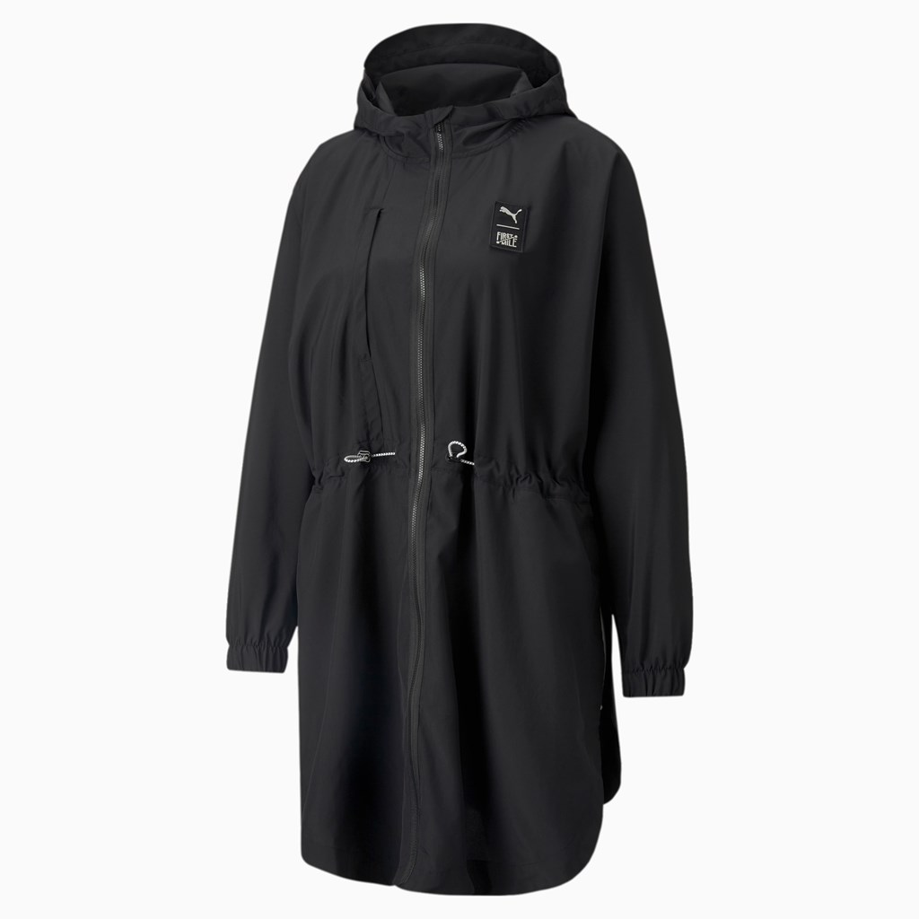 Puma PUMA x FIRST MILE Full-Zip Trænings Poncho Dame Sort | 670829GHX