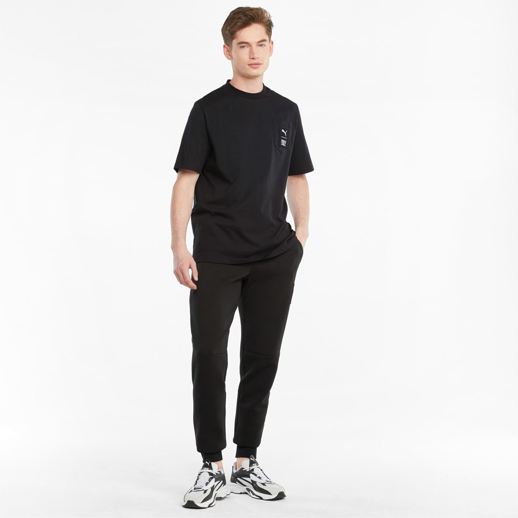 Puma PUMA x FIRST MILE Løbe T-shirt Herre Sort | 254681QUA