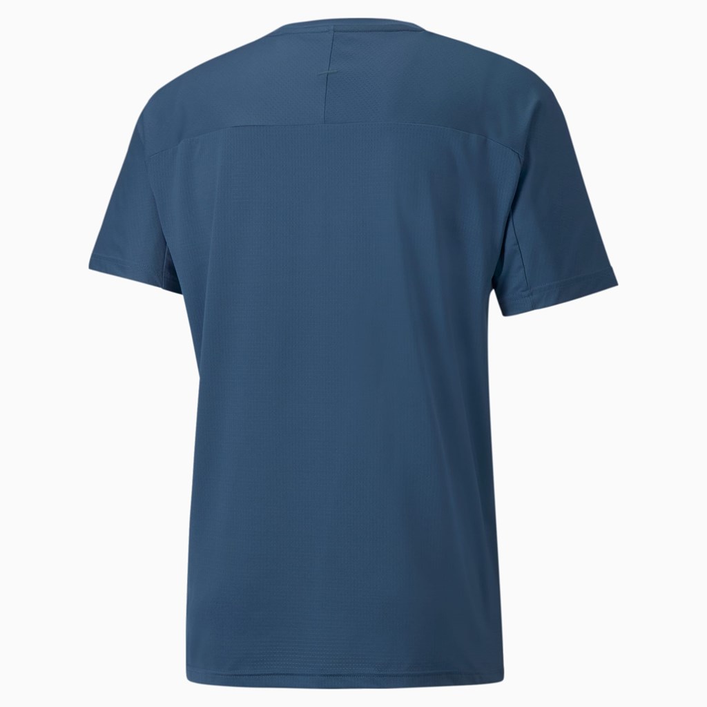 Puma PUMA x FIRST MILE Trænings Løbe T-shirt Herre Blå | 157280SPJ