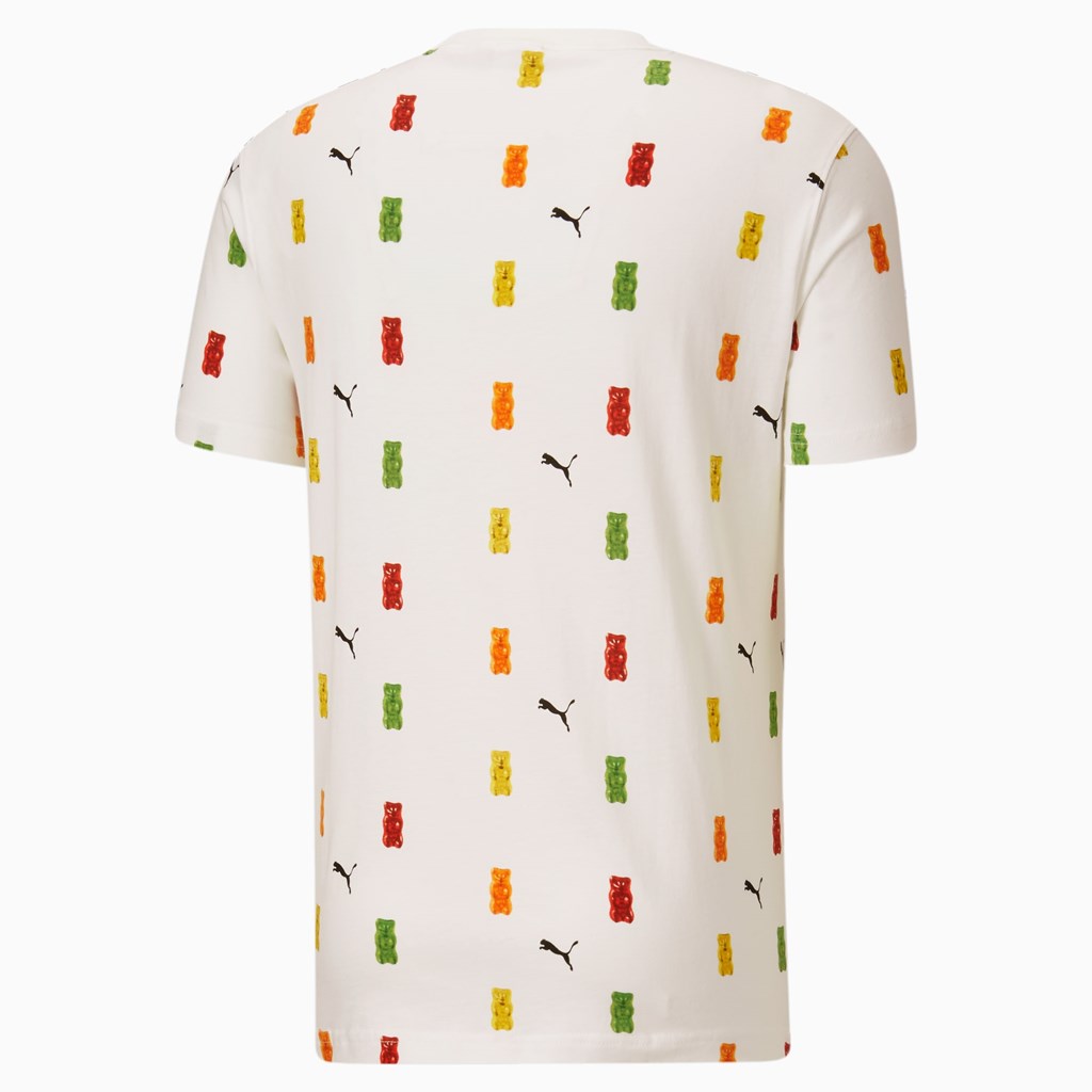 Puma PUMA x HARIBO Printed Løbe T-shirt Herre Hvide | 769831DTC