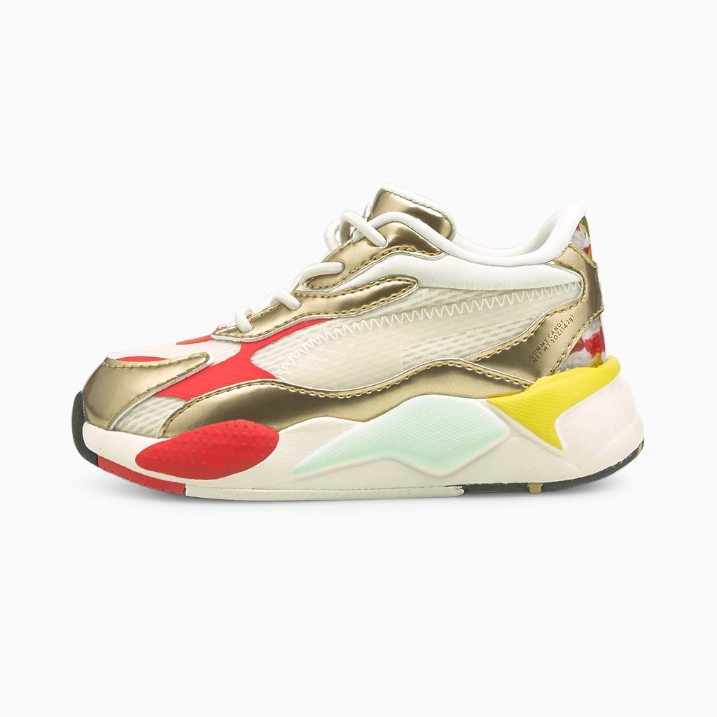 Puma PUMA x HARIBO RS-X³ Toddler Sneakers Pige Hvide Guld | 295638URB