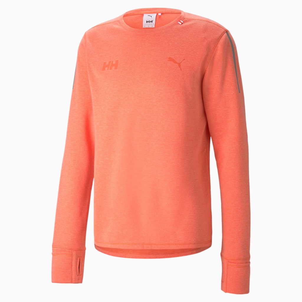 Puma PUMA x HELLY HANSEN Long Sleeve Løbe T-shirt Herre Koral | 971503FKC