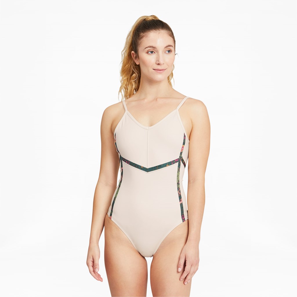 Puma PUMA x LIBERTY Forever Luxe Trænings Leotard Dame Birch | 159376HRL