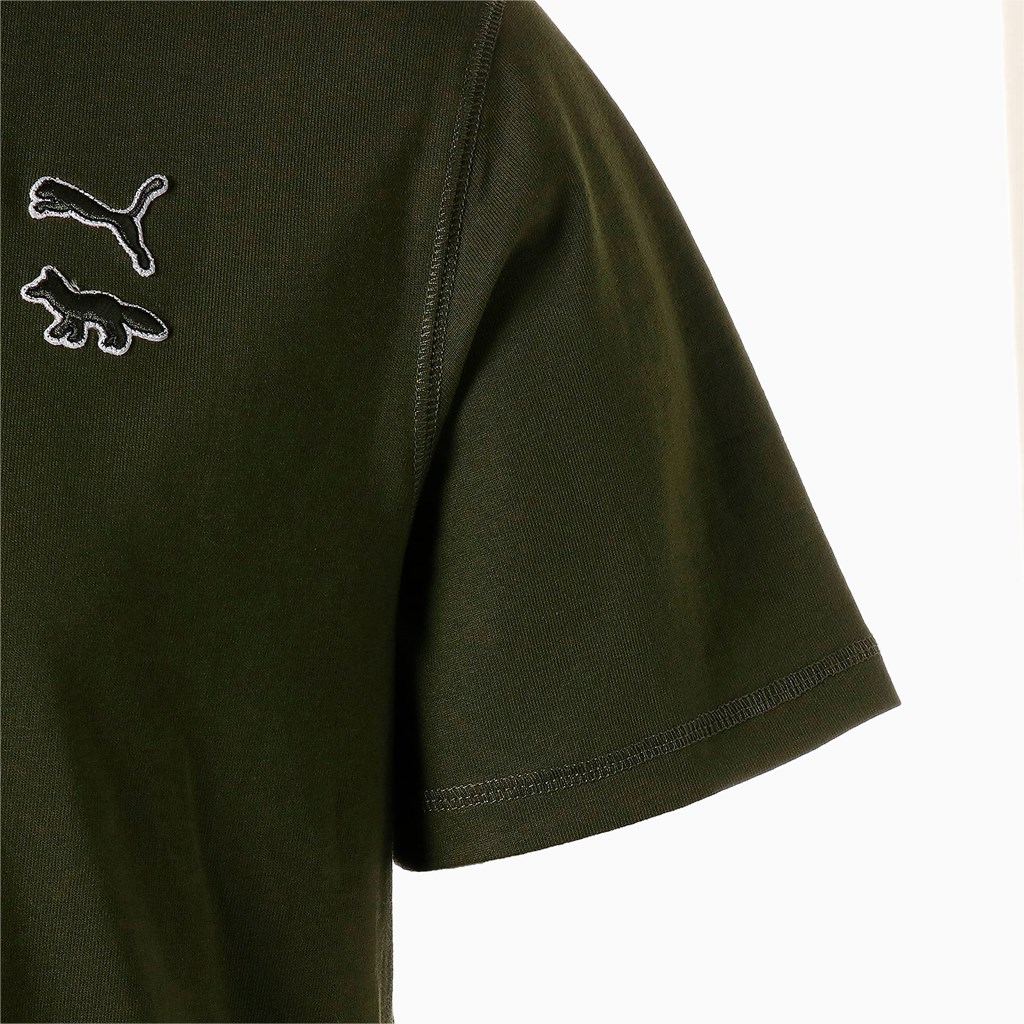 Puma PUMA x MAISON KITSUNE Løbe T-shirt Herre Grøn | 039128TND