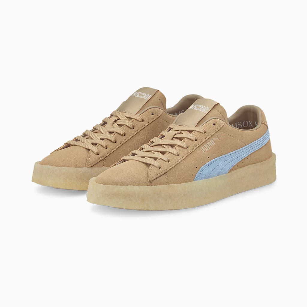 Puma PUMA x MAISON KITSUNE Suede Crepe Sneakers Herre Blå | TE6843297