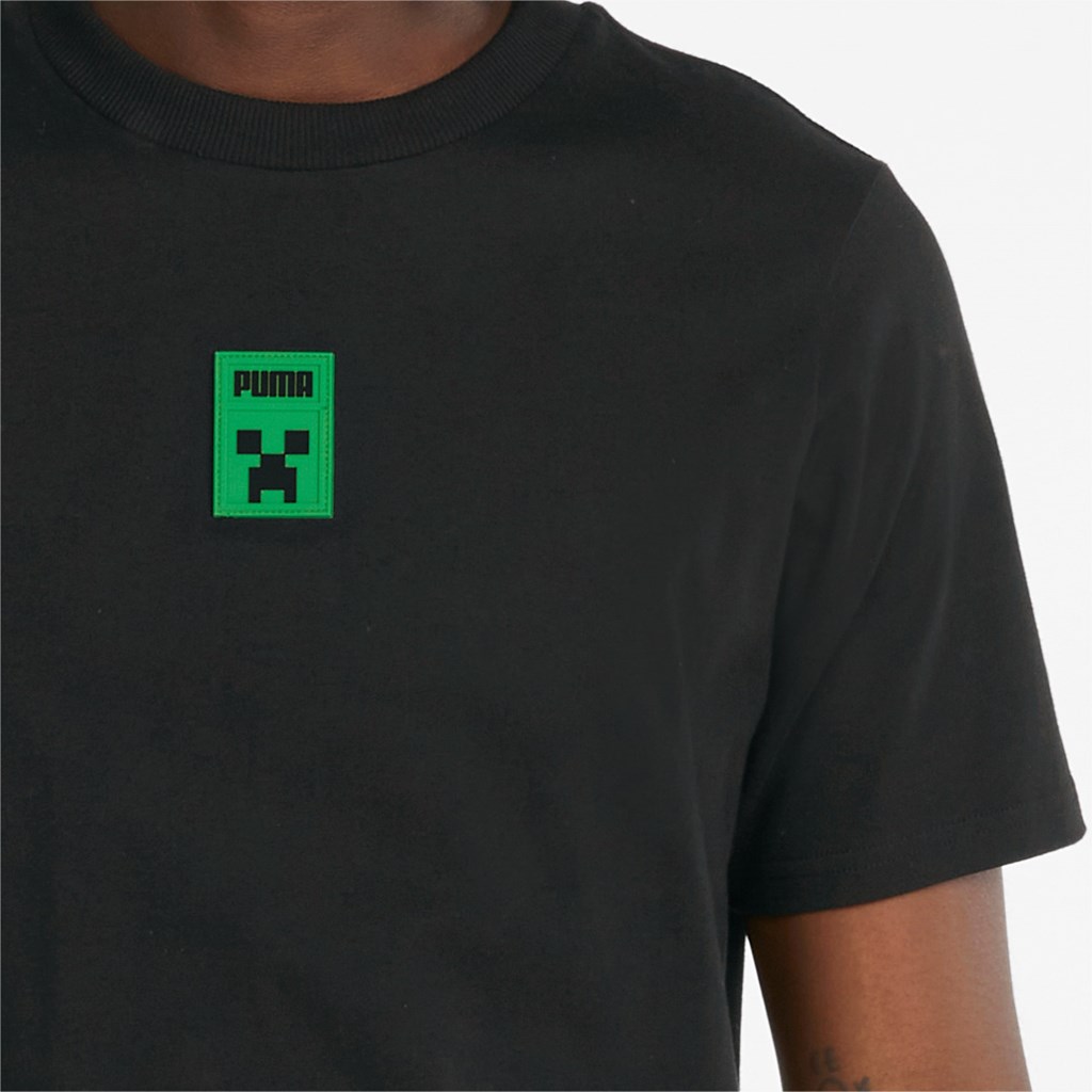 Puma PUMA x MINECRAFT Graphic Løbe T-shirt Herre Sort | 938502BQW