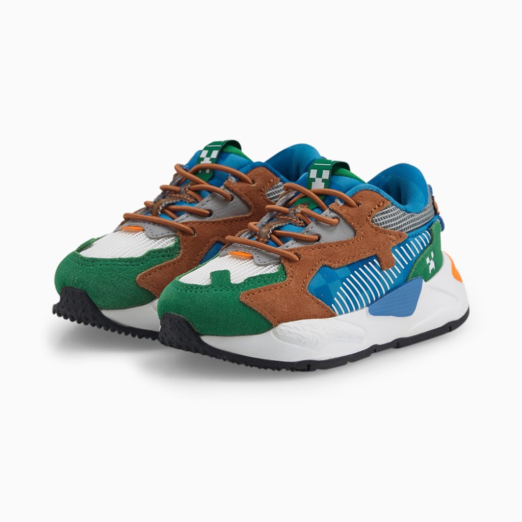 Puma PUMA x MINECRAFT RS-Z Toddler Sneakers Drenge Grøn | 489716QFI