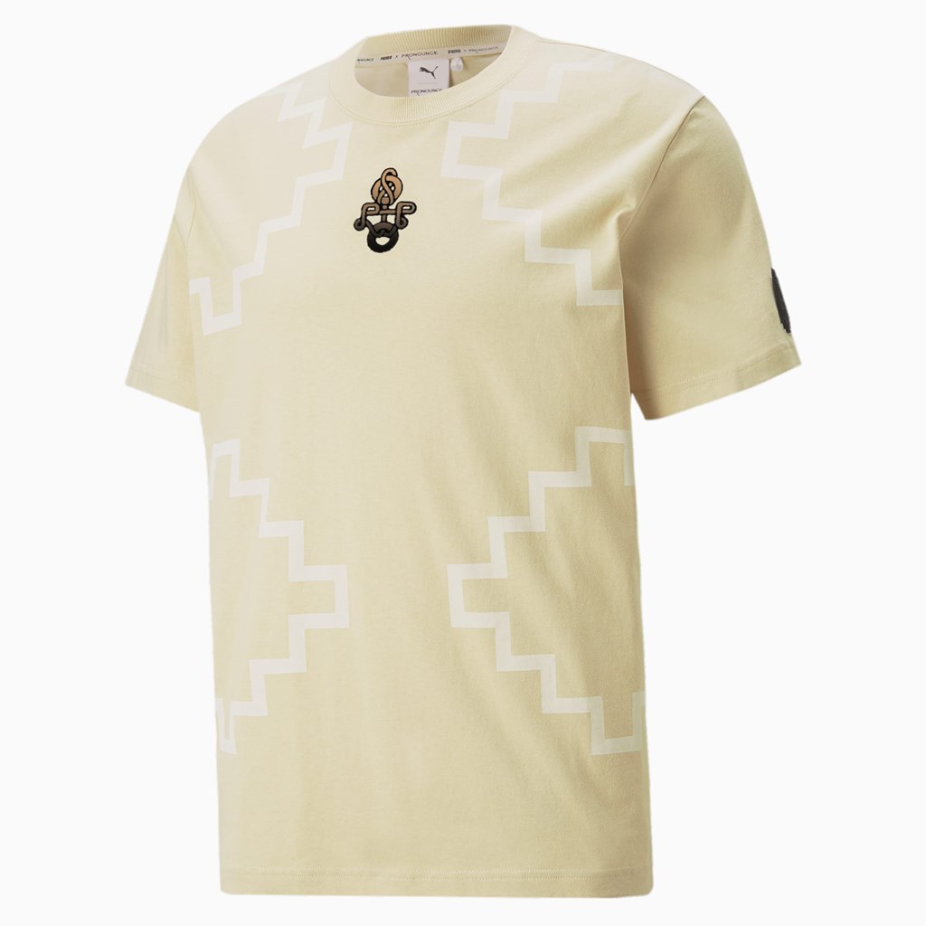 Puma PUMA x PRONOUNCE Elevated Tee Løbe T-shirt Herre Pebble | 206184RSH