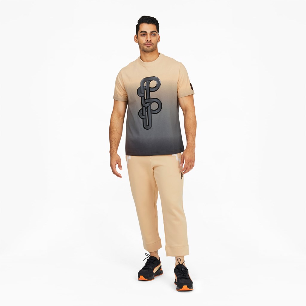 Puma PUMA x PRONOUNCE Graphic Løbe T-shirt Herre Pebble | 748150EJW