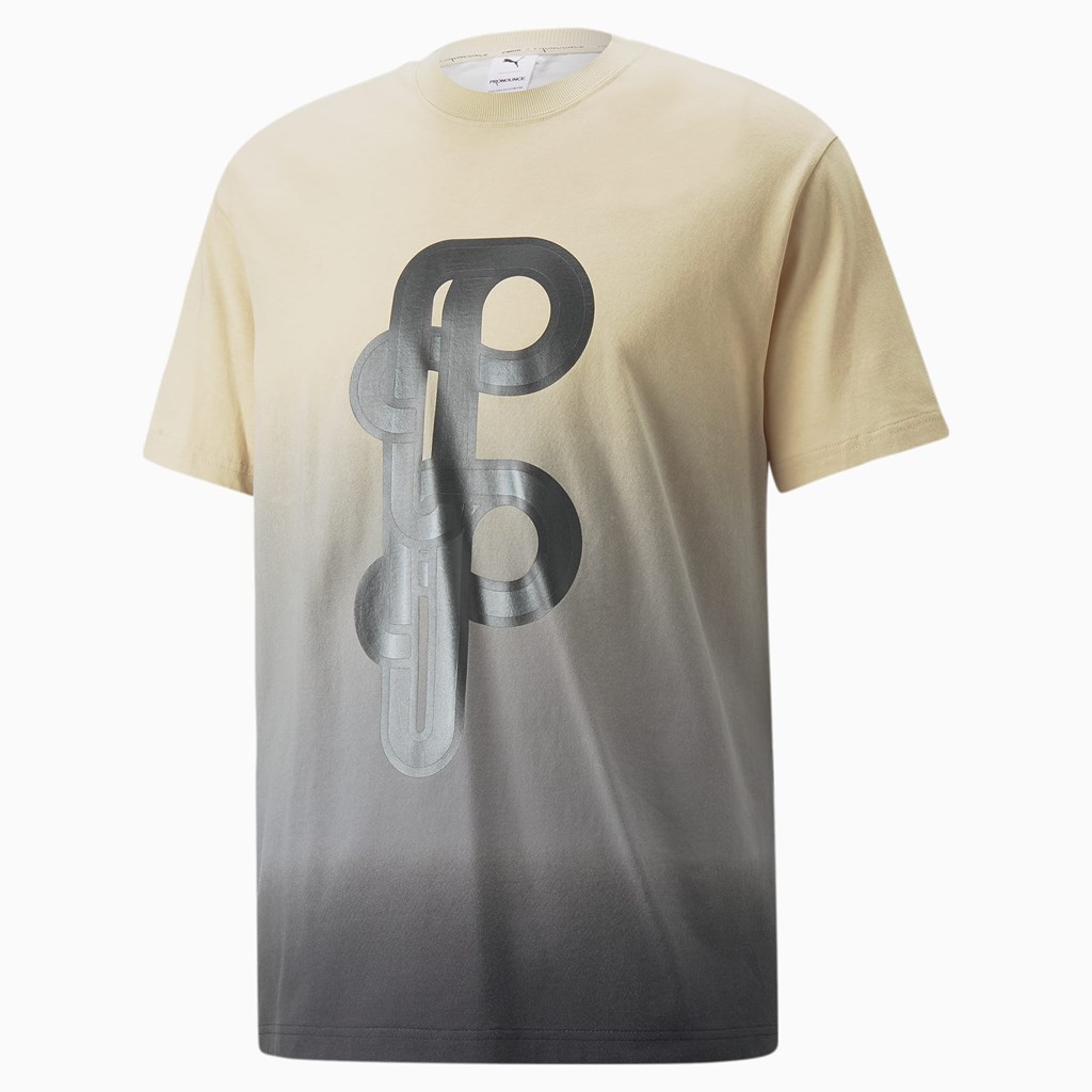 Puma PUMA x PRONOUNCE Graphic Løbe T-shirt Herre Pebble | 748150EJW