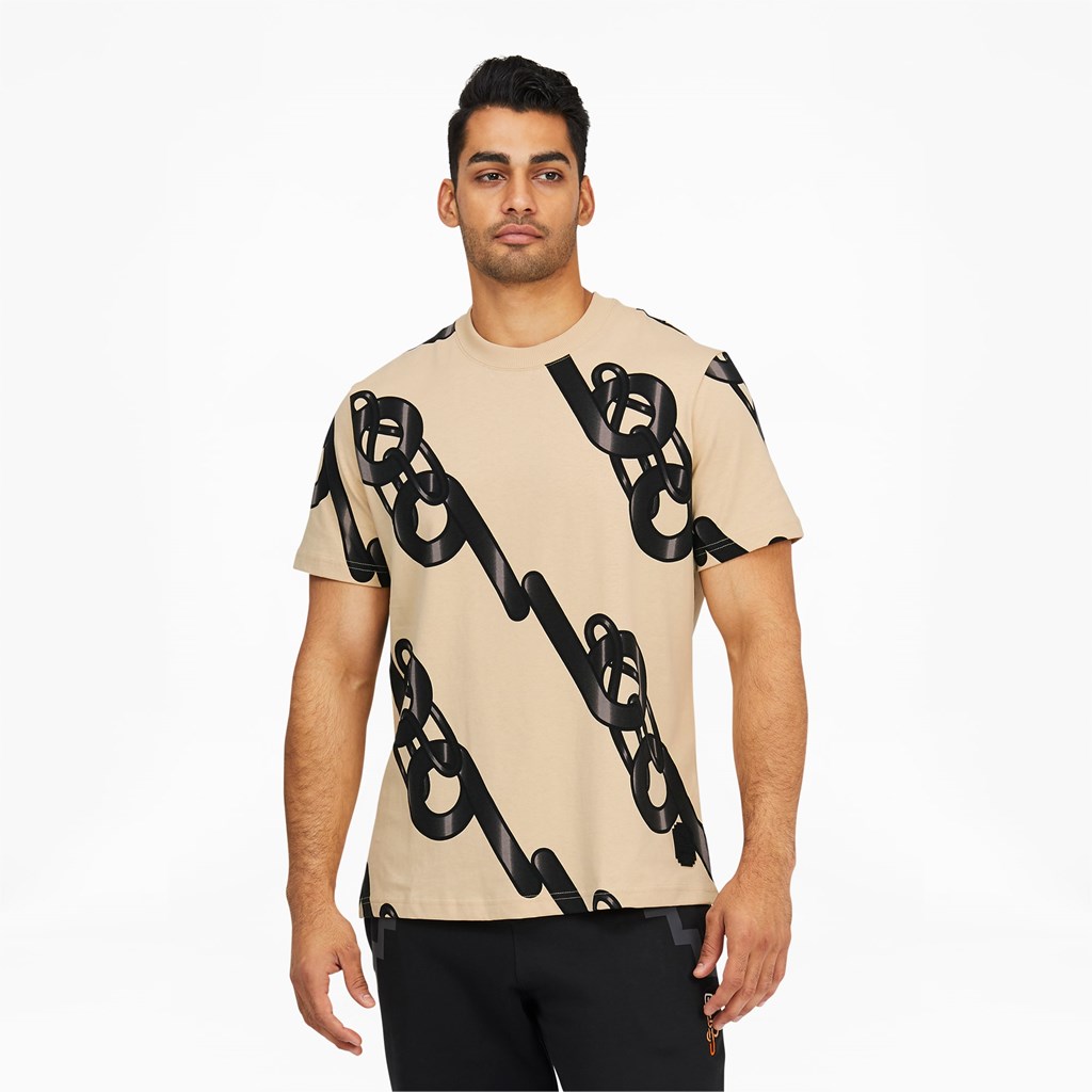 Puma PUMA x PRONOUNCE Graphic Løbe T-shirt Herre Pebble | 875264YVZ